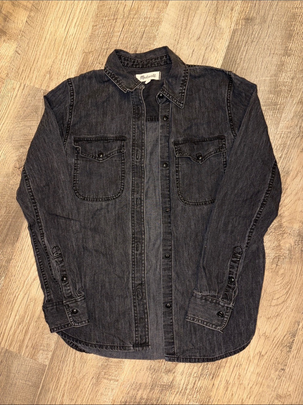 Madewell Men's Charcoal Denim Shirt Jacket